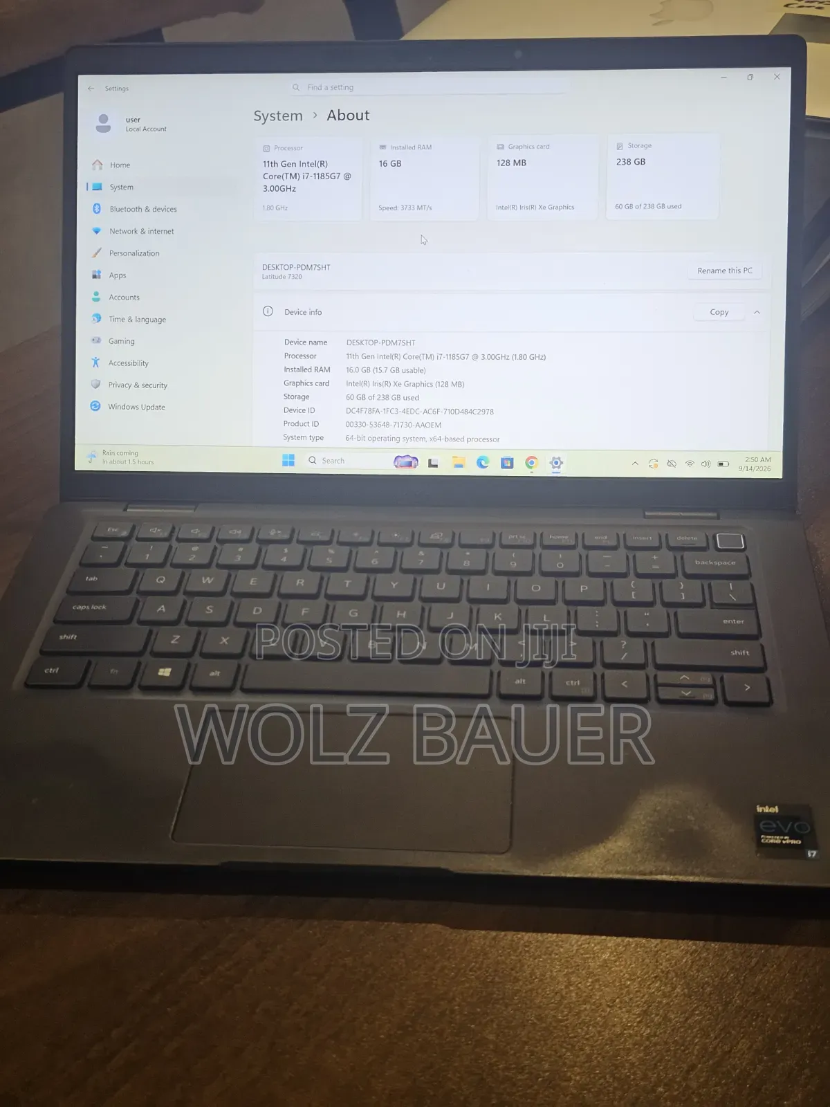 Laptop Dell Latitude 7320 16GB Intel Core i7 SSD 256GB