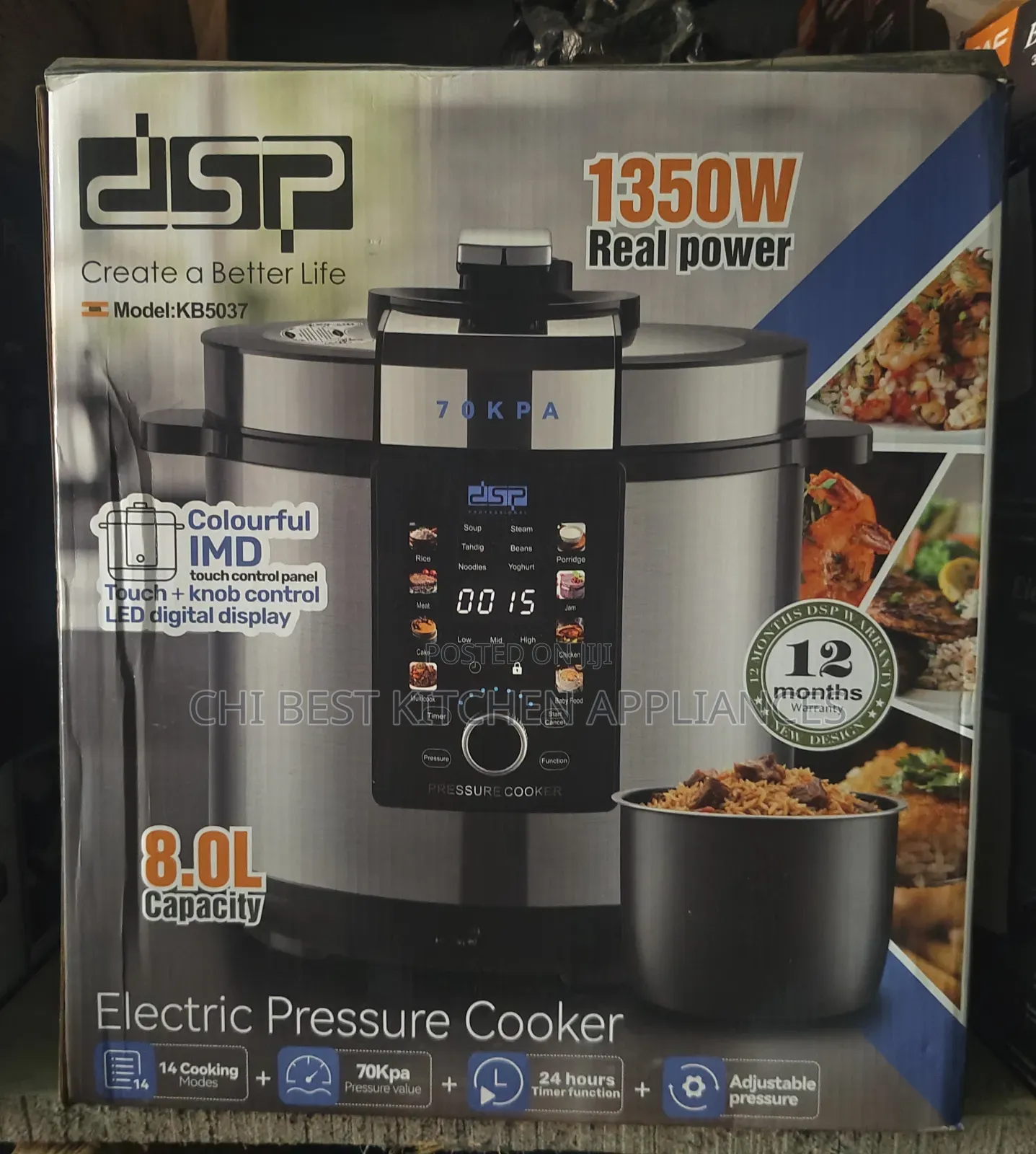 DSP 8L Electric Pressure Cooker