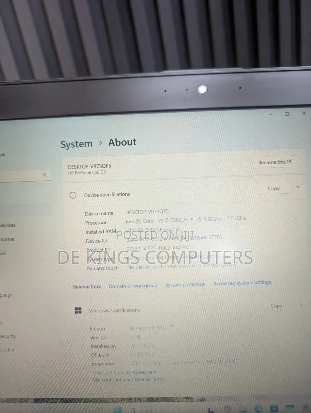 Laptop HP 650 G3 8GB Intel Core i5 SSD 256GB