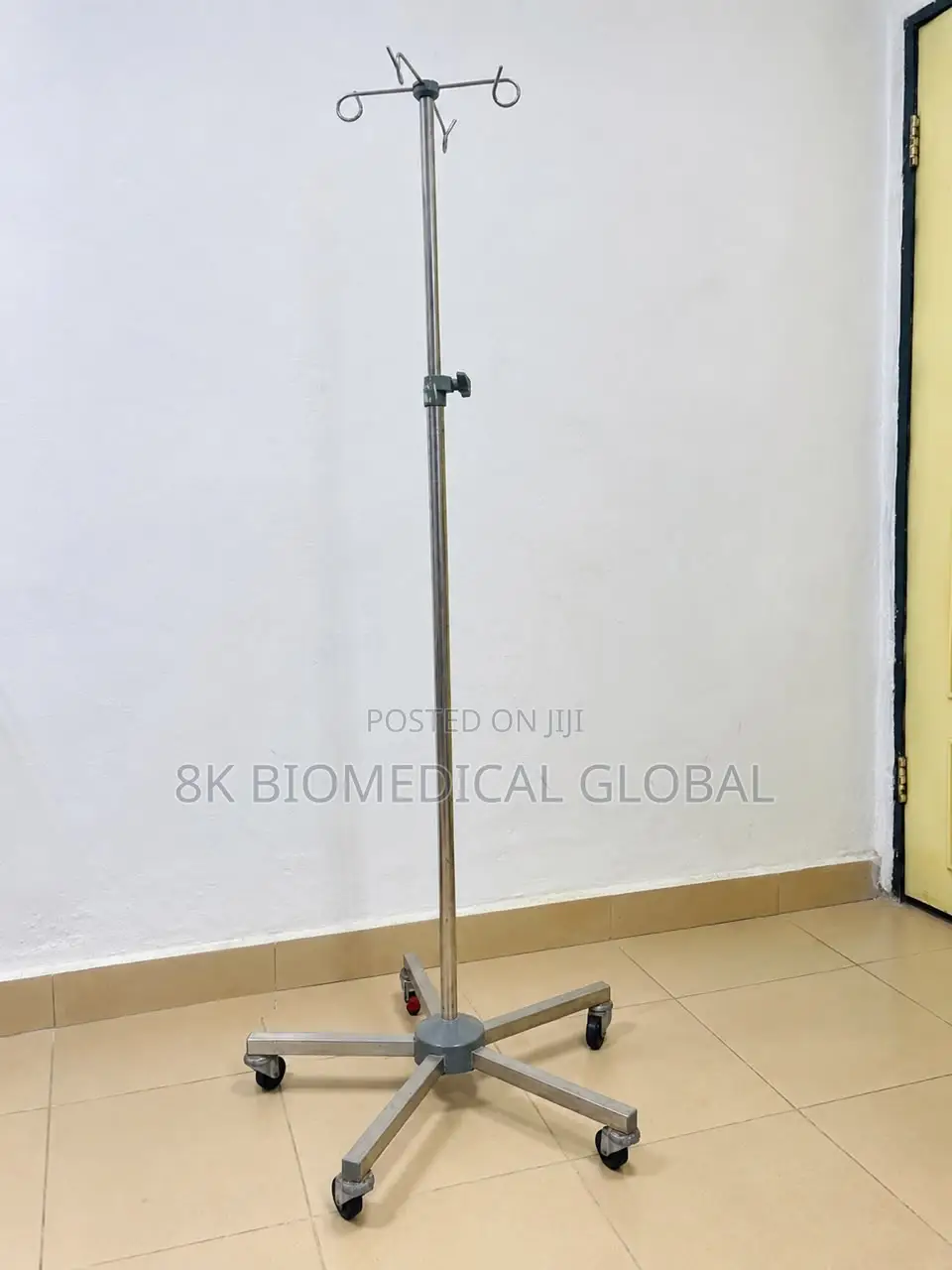 4-Arm Stainless Steel IV Drip Stand / Infusion Stand