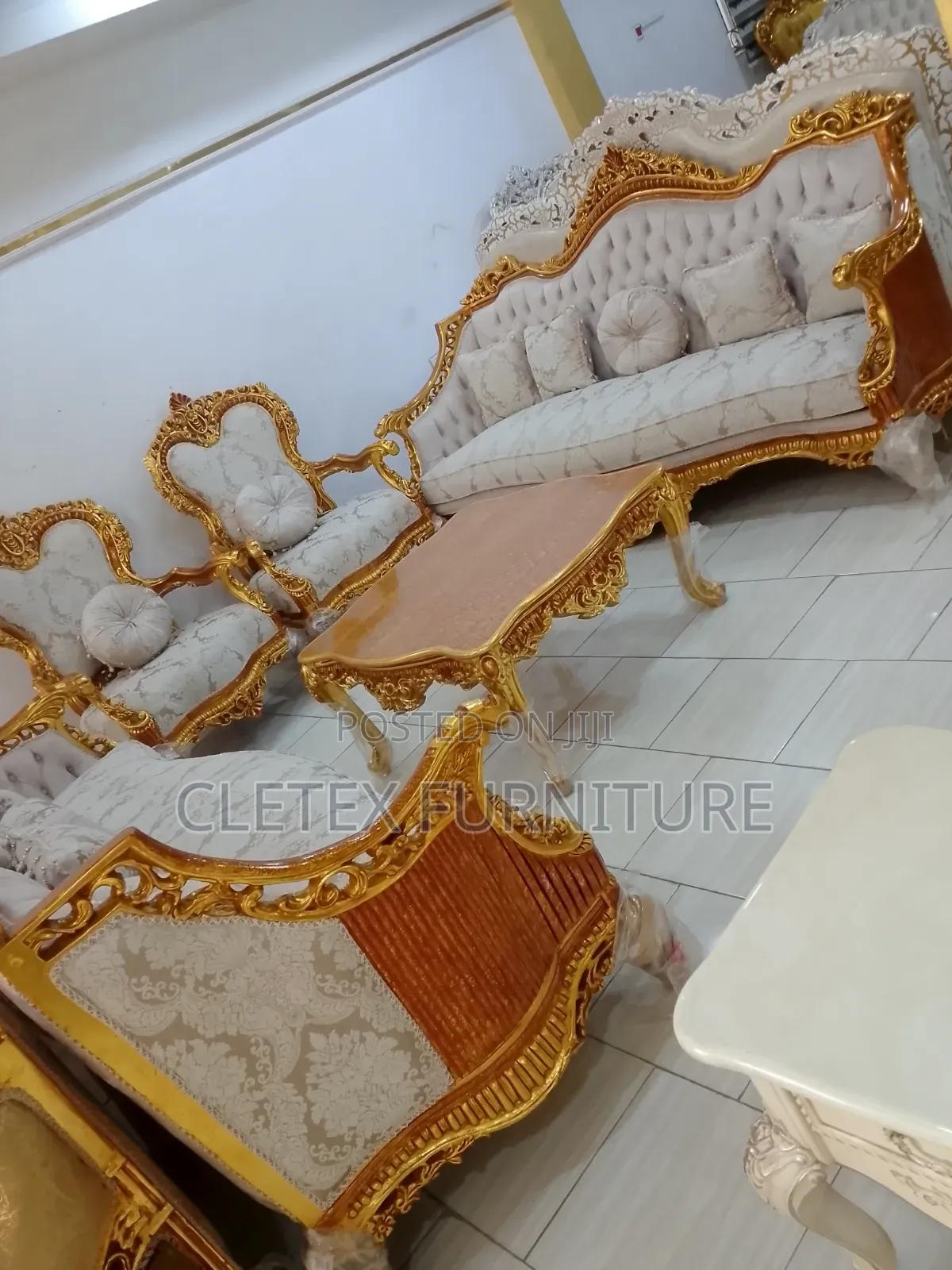 Quality Royal Sofa Chair by 8 Seaters With Center Table and 2 Stools