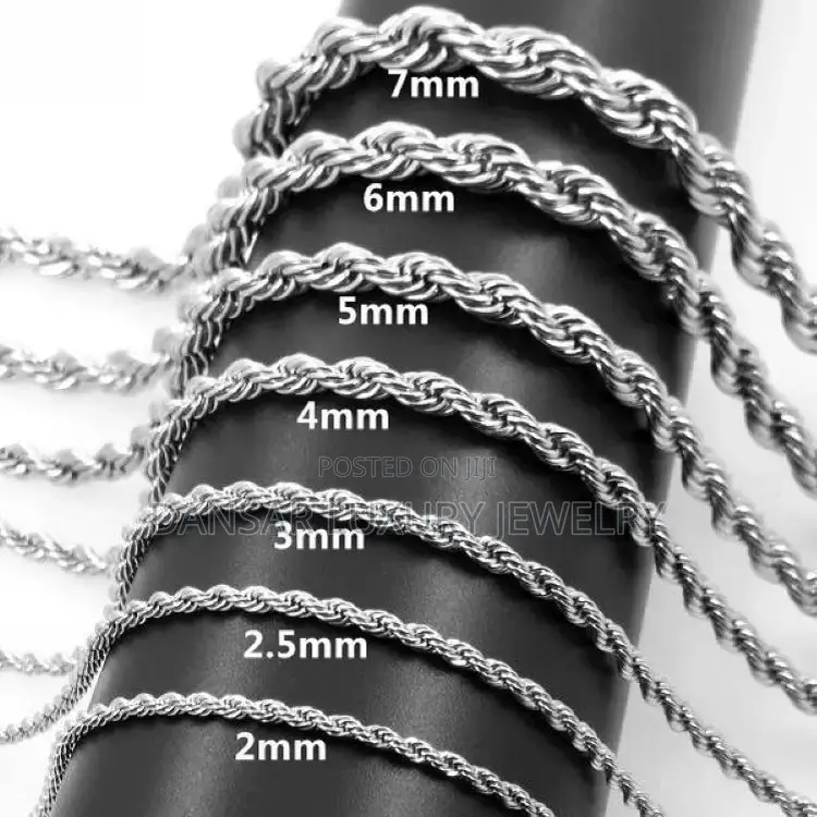Twist Luxe Unisex Luxury Silver Chain