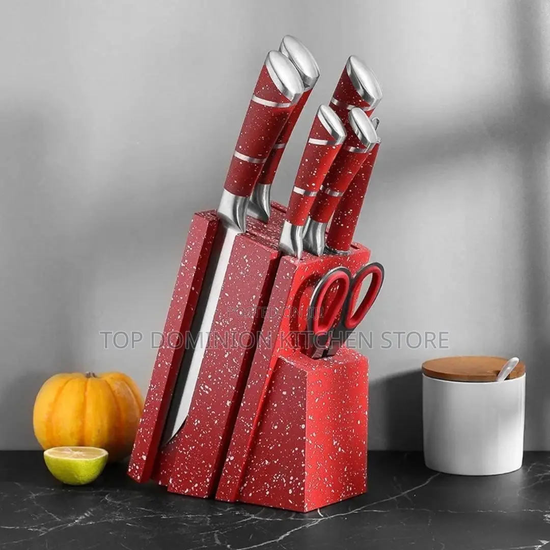 Stainless Steel Quality 8pcs Marble Kitchen Knife Set