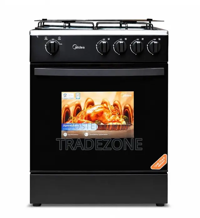 Midea 60x60 4 Burner Gas Cooker 6060-4g081-B Black