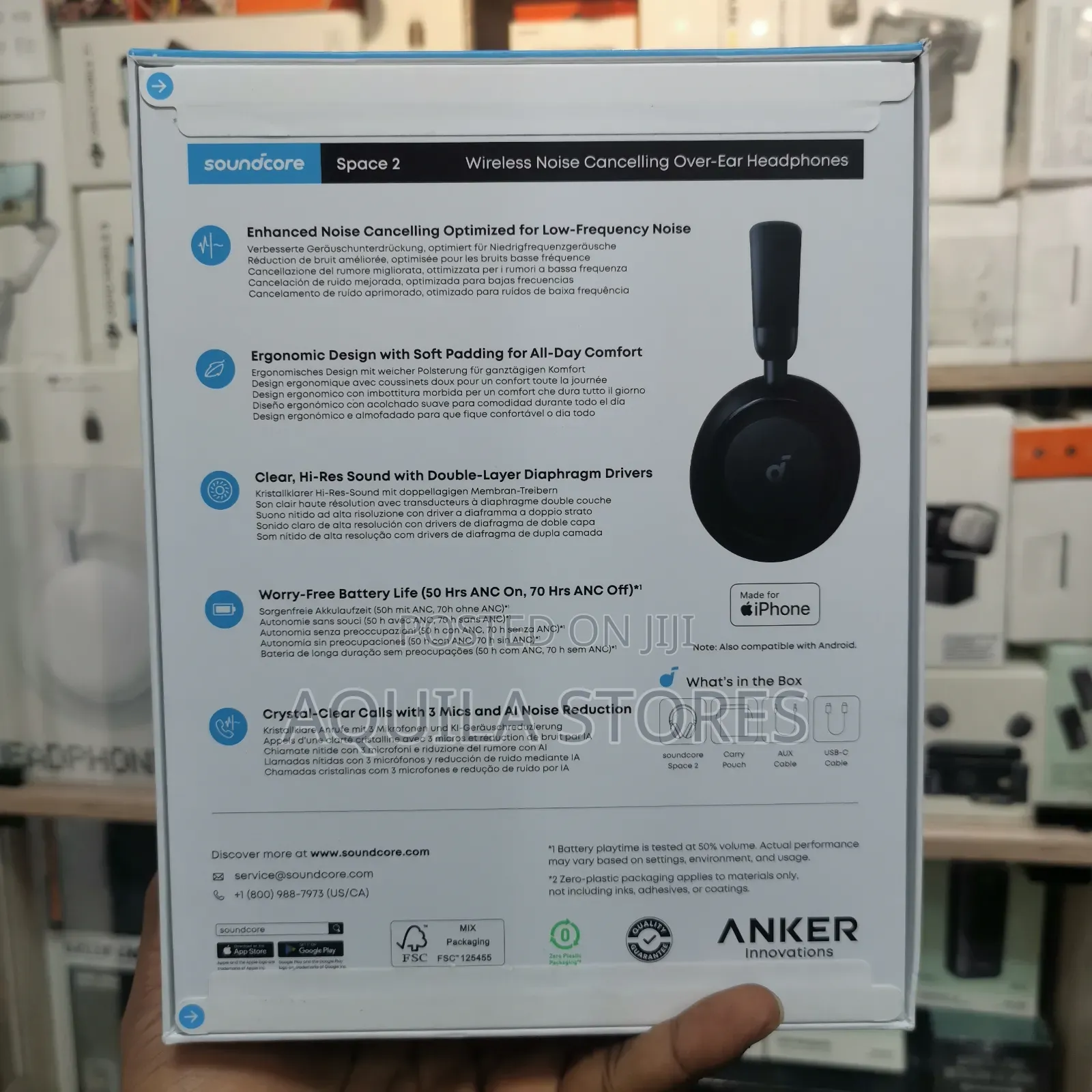 Soundcore Space 2 Wireless Noise-Cancelling Over-Ear Headphones
