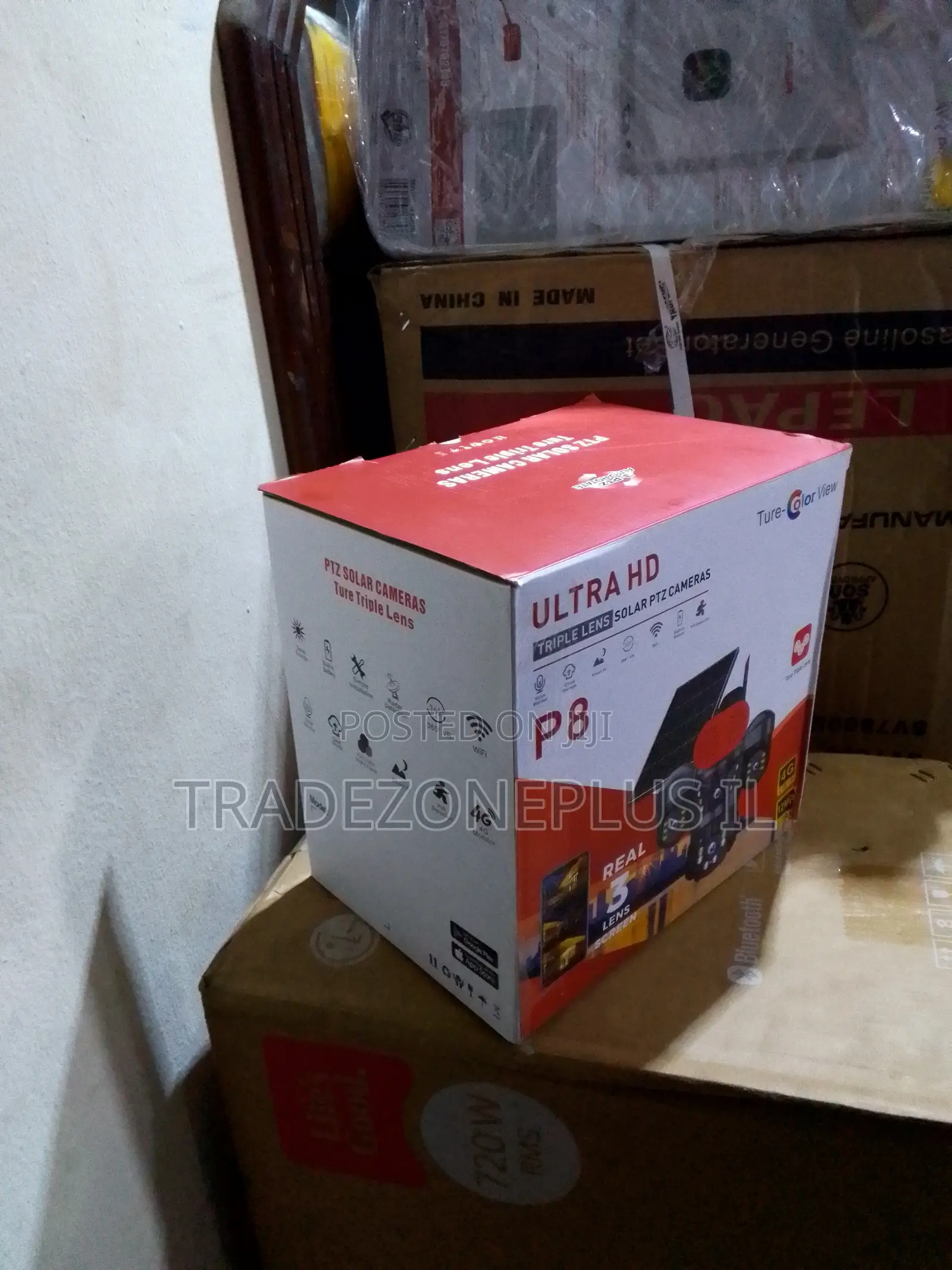 Triple Lens Ultra HD PTZ Camera With Solar Power