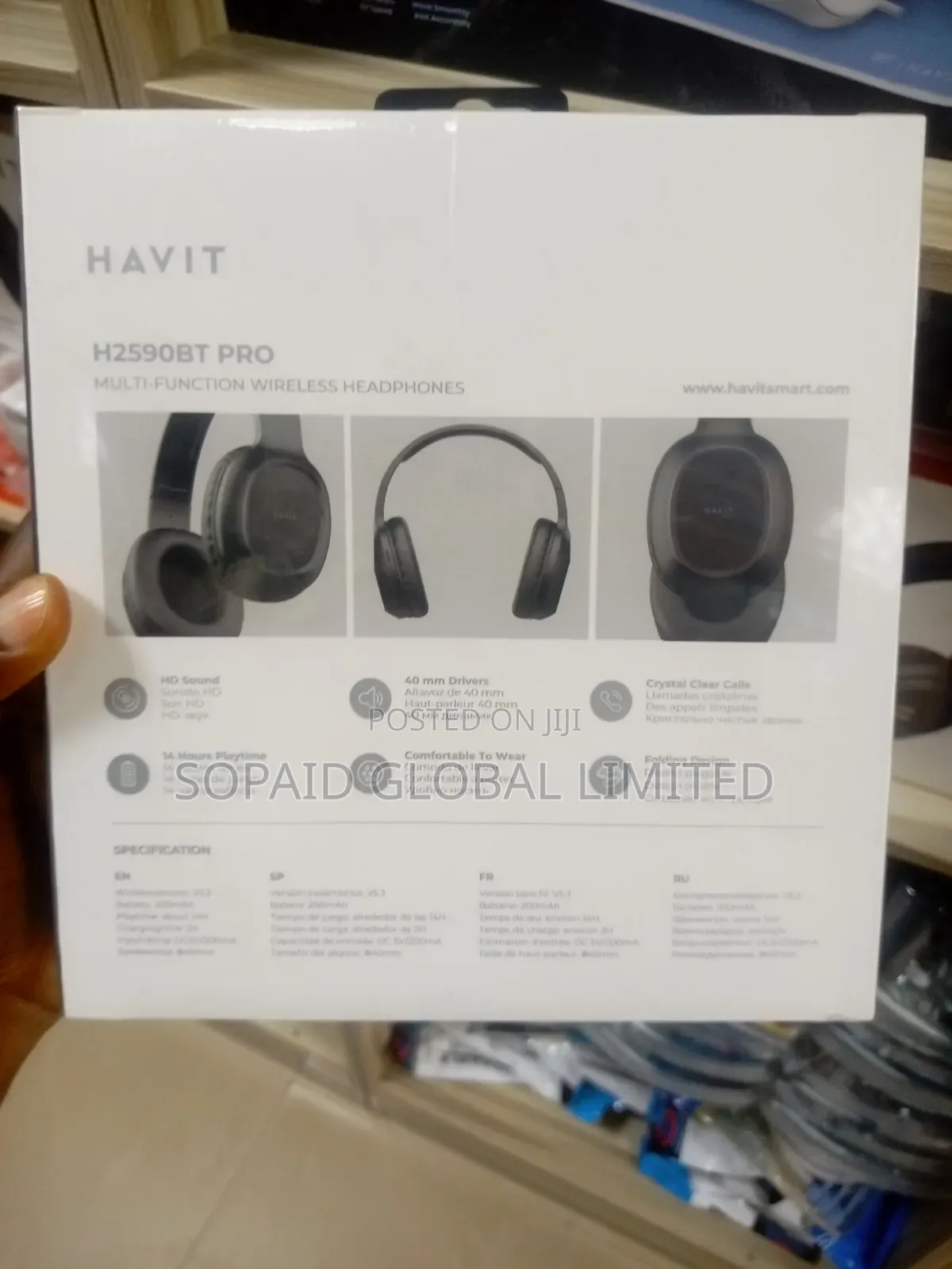 Havit H2590BT Pri Multi-Function Wireless Headphones