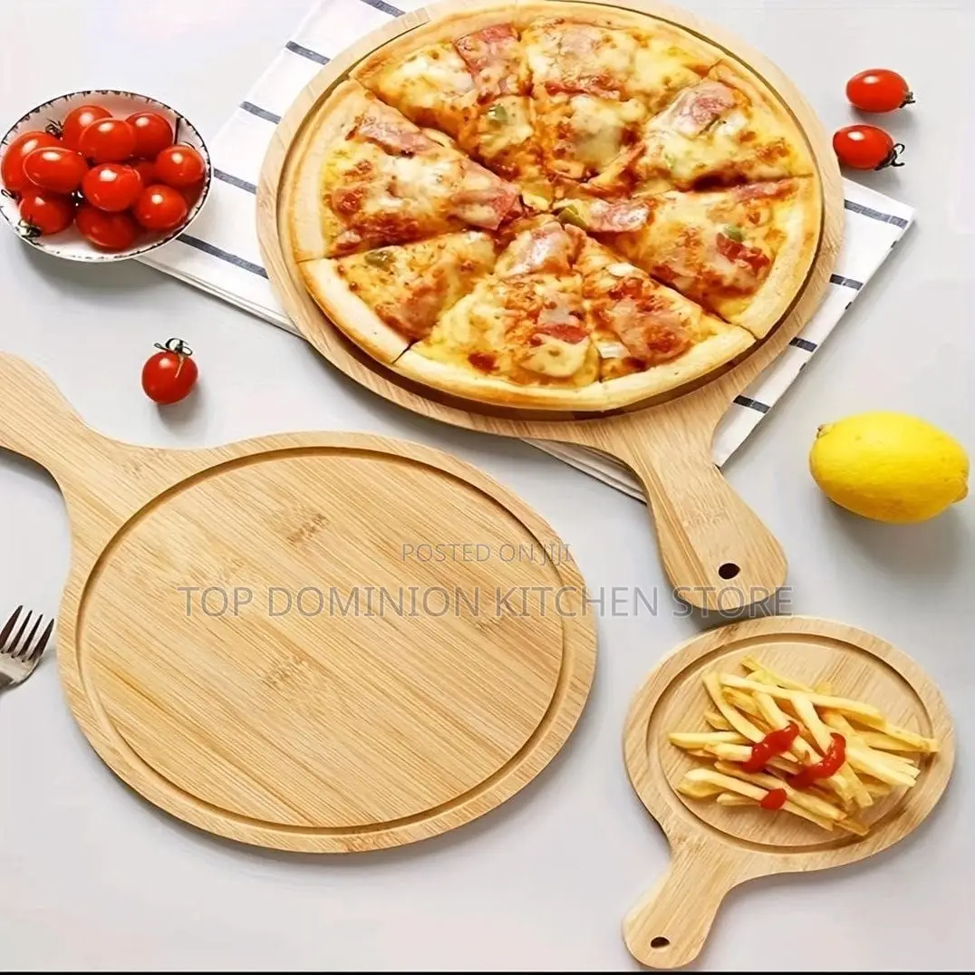 Round Wooden Food Platter, Pizza Plate