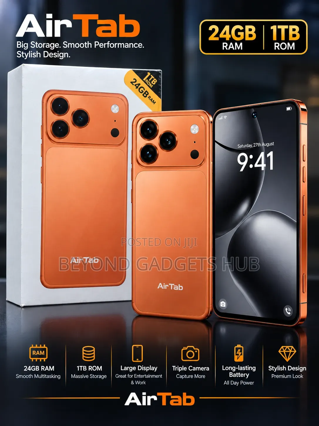 New AirTab 17 Pro Max 1 TB Orange