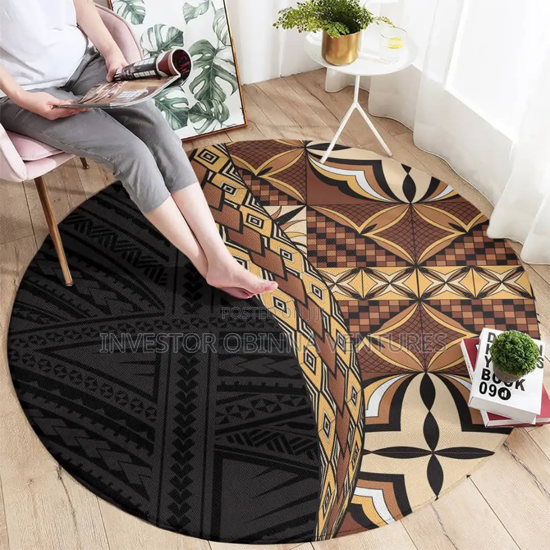 Modern Abstract Living Room Round Center Rug