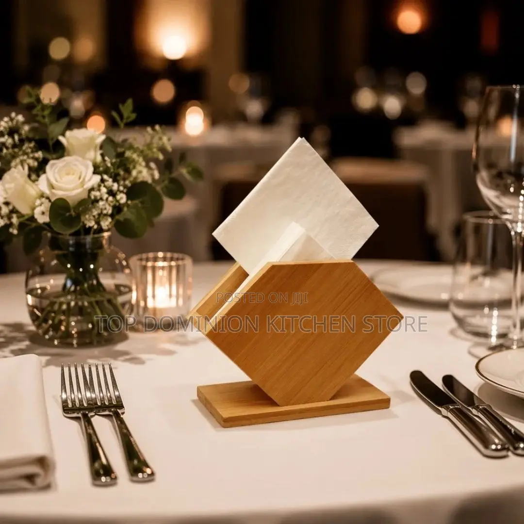 Bamboo Serviette Holder Stand