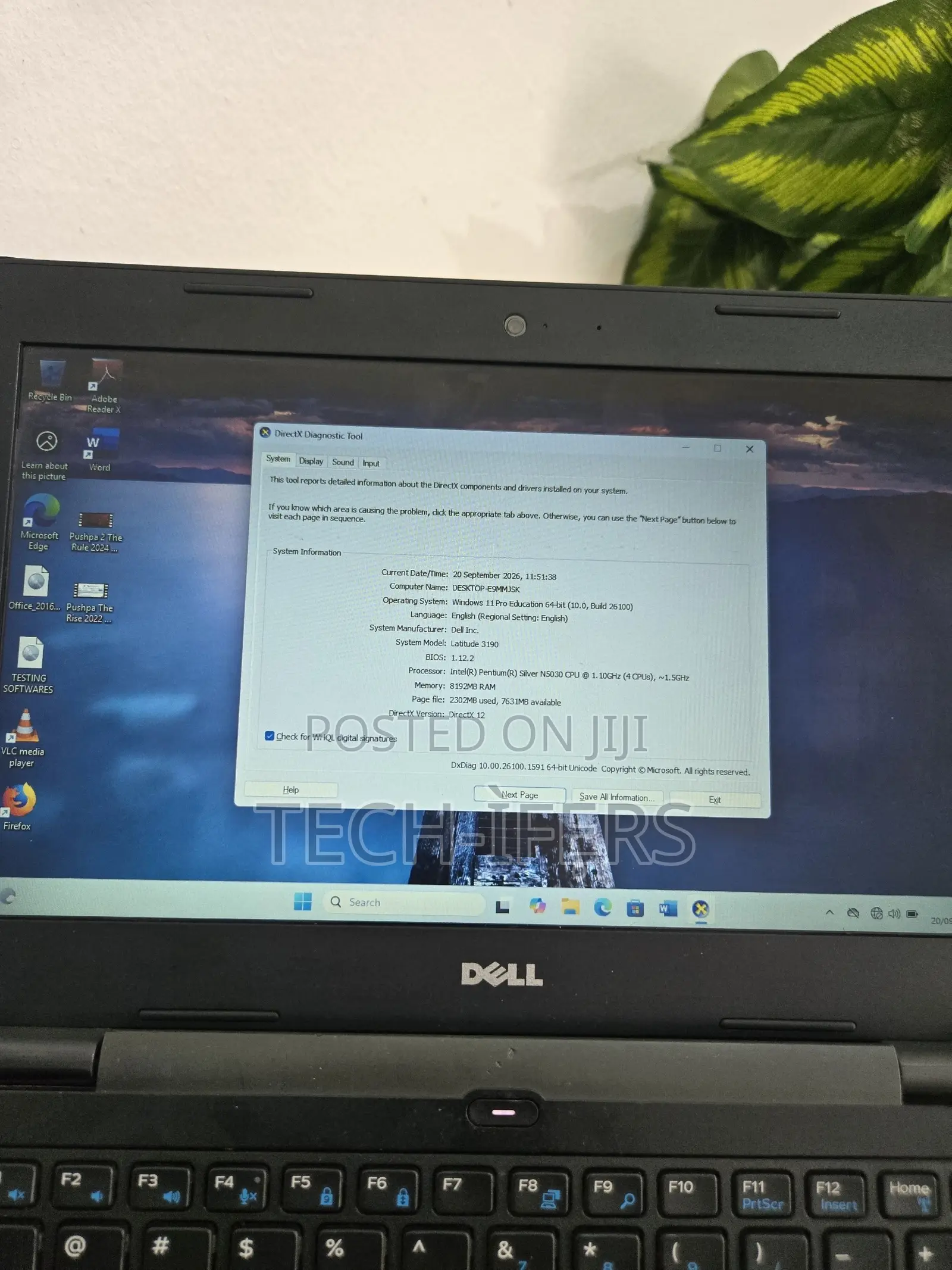 Laptop Dell Latitude 3190 8GB Intel Pentium SSD 128GB
