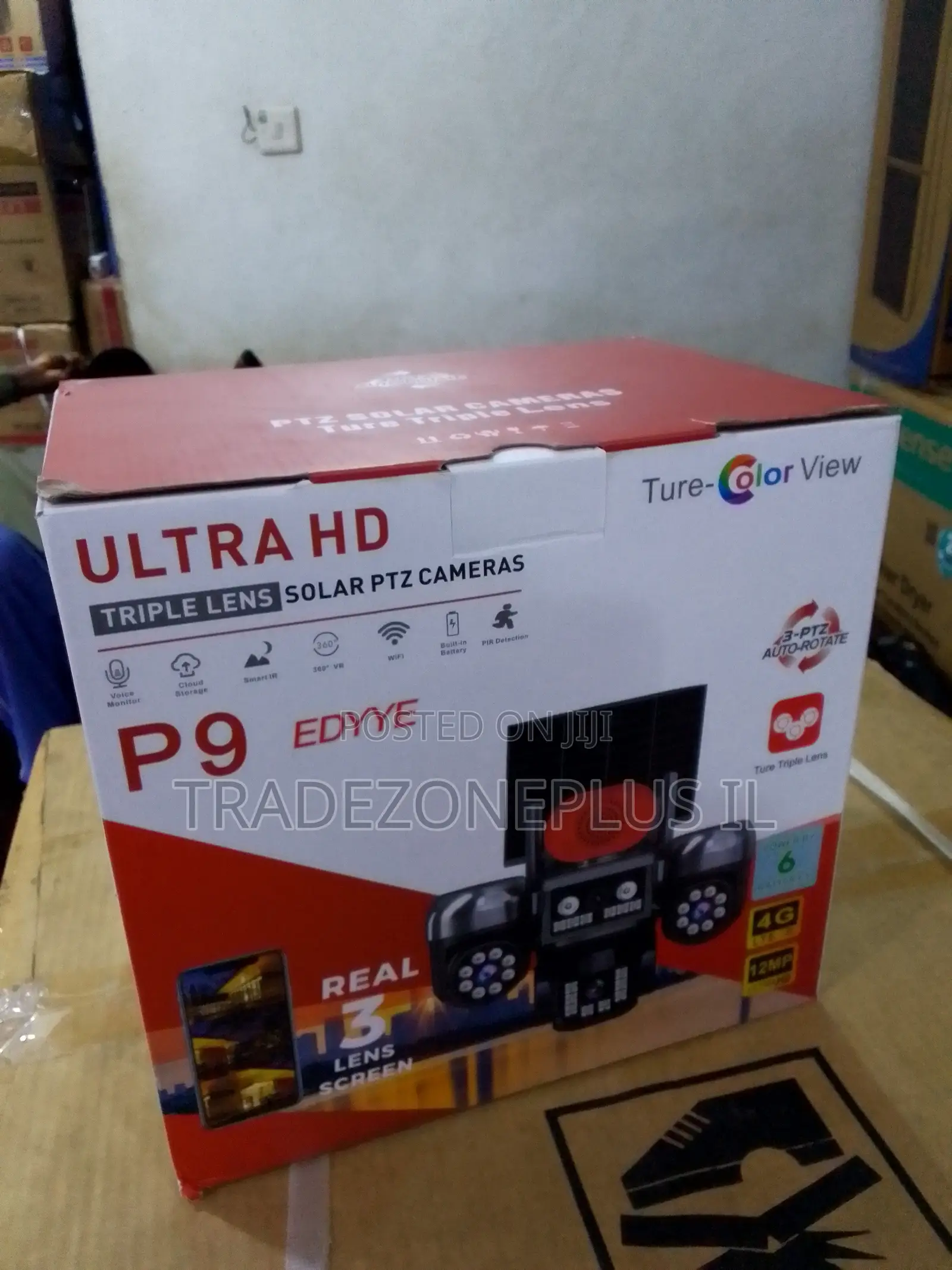 Ture Color Solar Powered PTZ Surveillance Camera