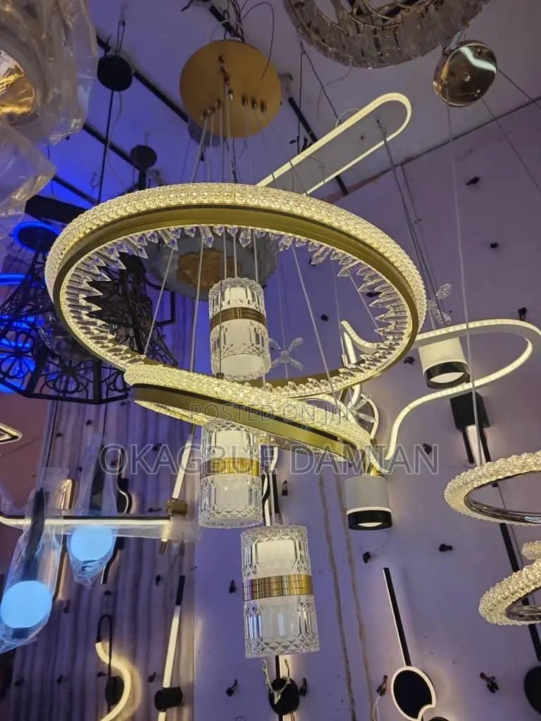 Modern Luxury LED Crystal Ring Chandelier