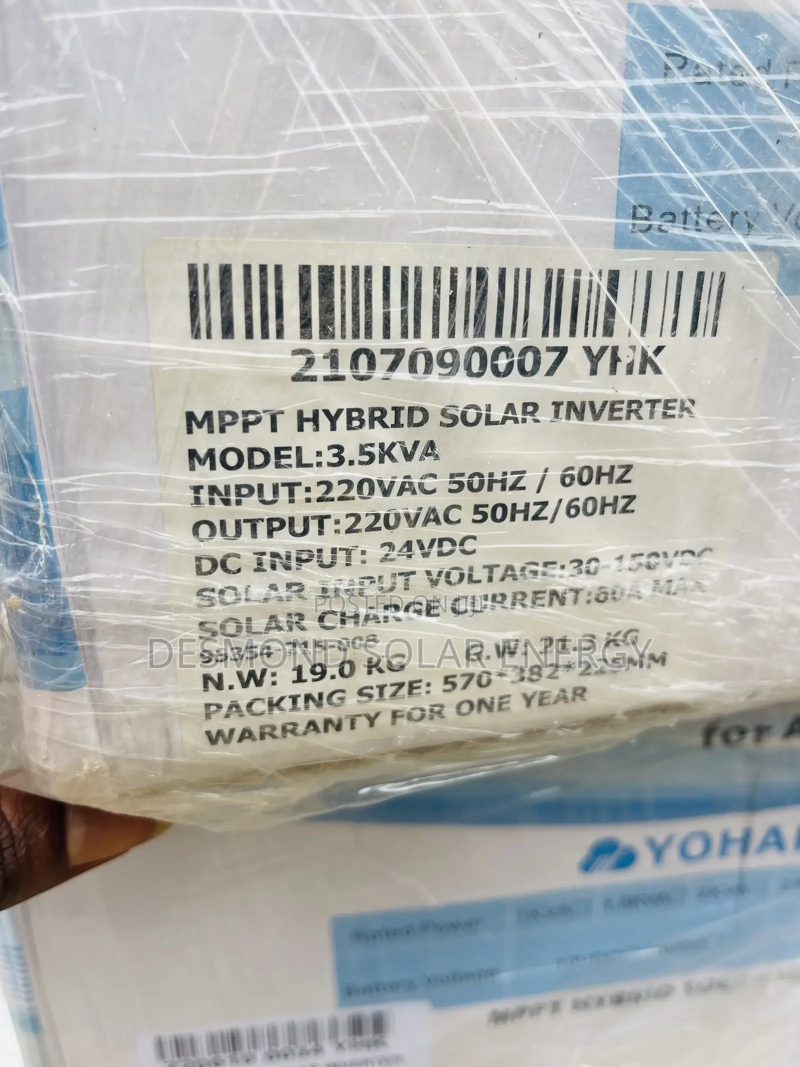 3.5kva 24v Yohako Solar Hybrid Inverter Available Now