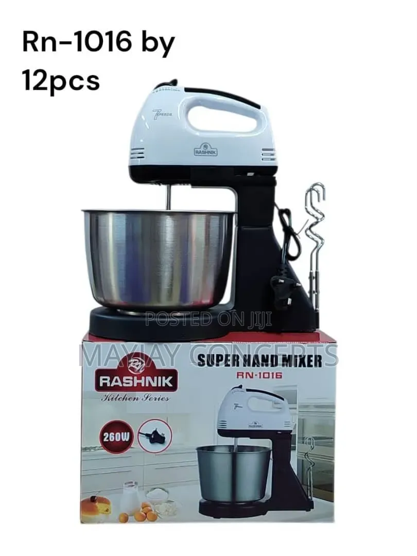 RASHNIK 2LITRES Super Hand Mixer With Bowl Beater Attachments–260W