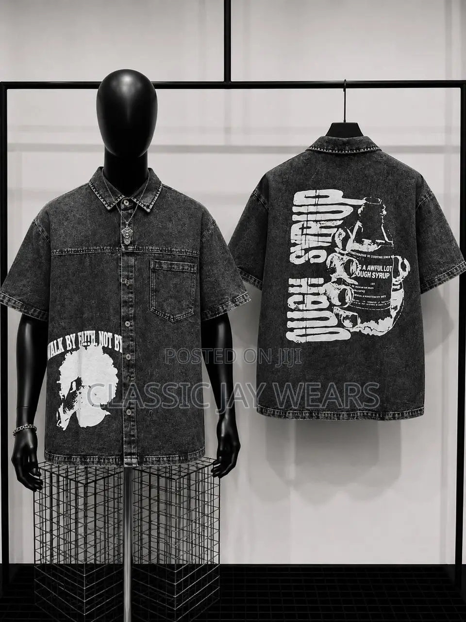 High Quality Short Sleeve Jeans Shirt Available