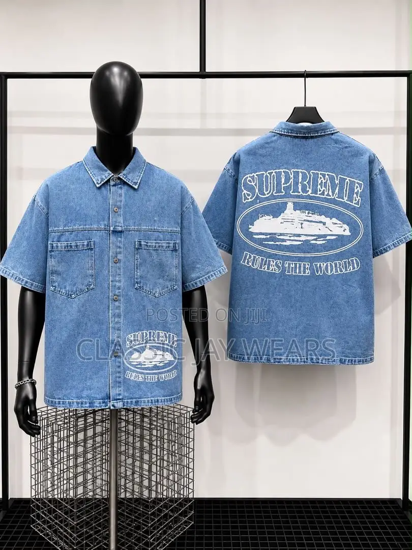 High Quality Short Sleeve Jeans Shirt Available