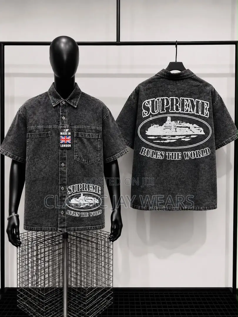High Quality Short Sleeve Jeans Shirt Available