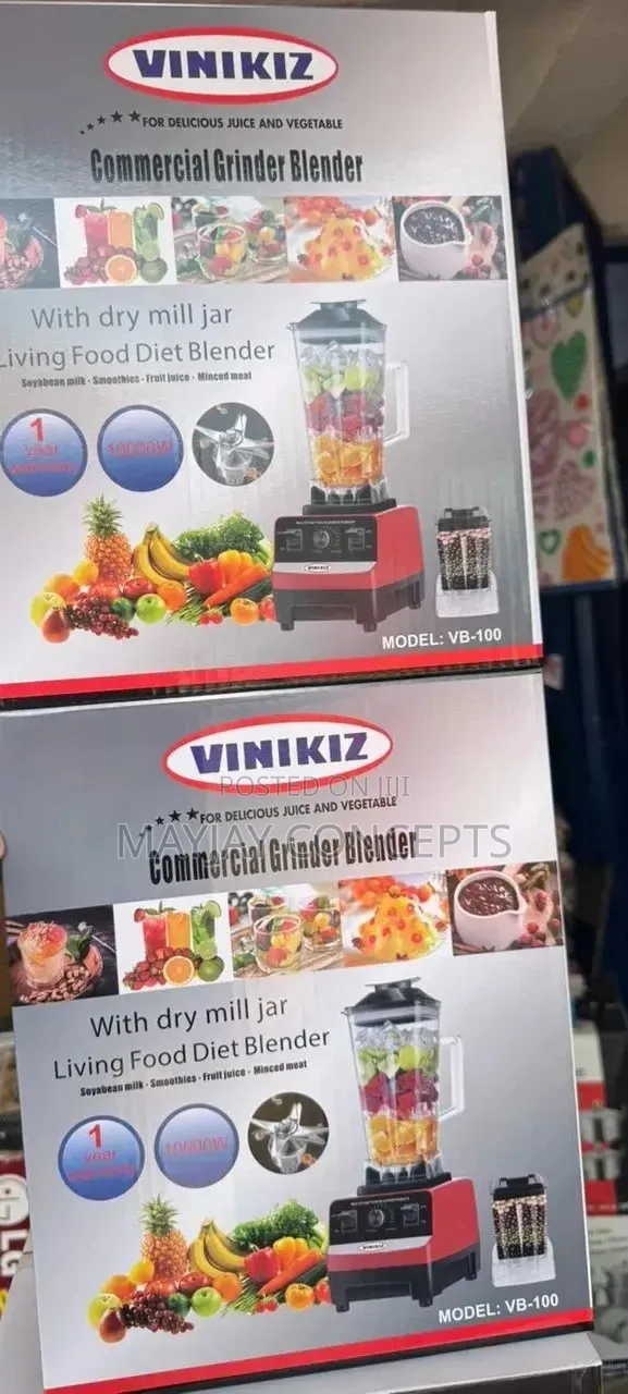 VINIKIZ 10000W Commercial Grinder Blender With Dry Mill–VB-100
