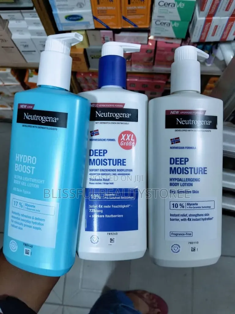 Neutrogena Deep Moisturizering and Hydro Boost Body Lotion