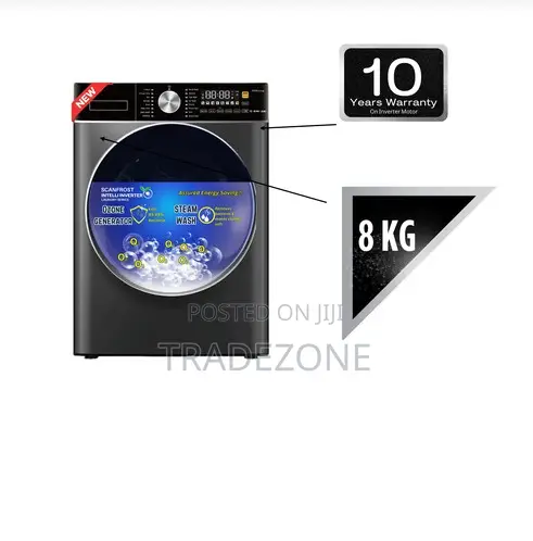 Scanfrost 8KG Inverter Front Load Automatic Washer | SFWMFL8000INVME