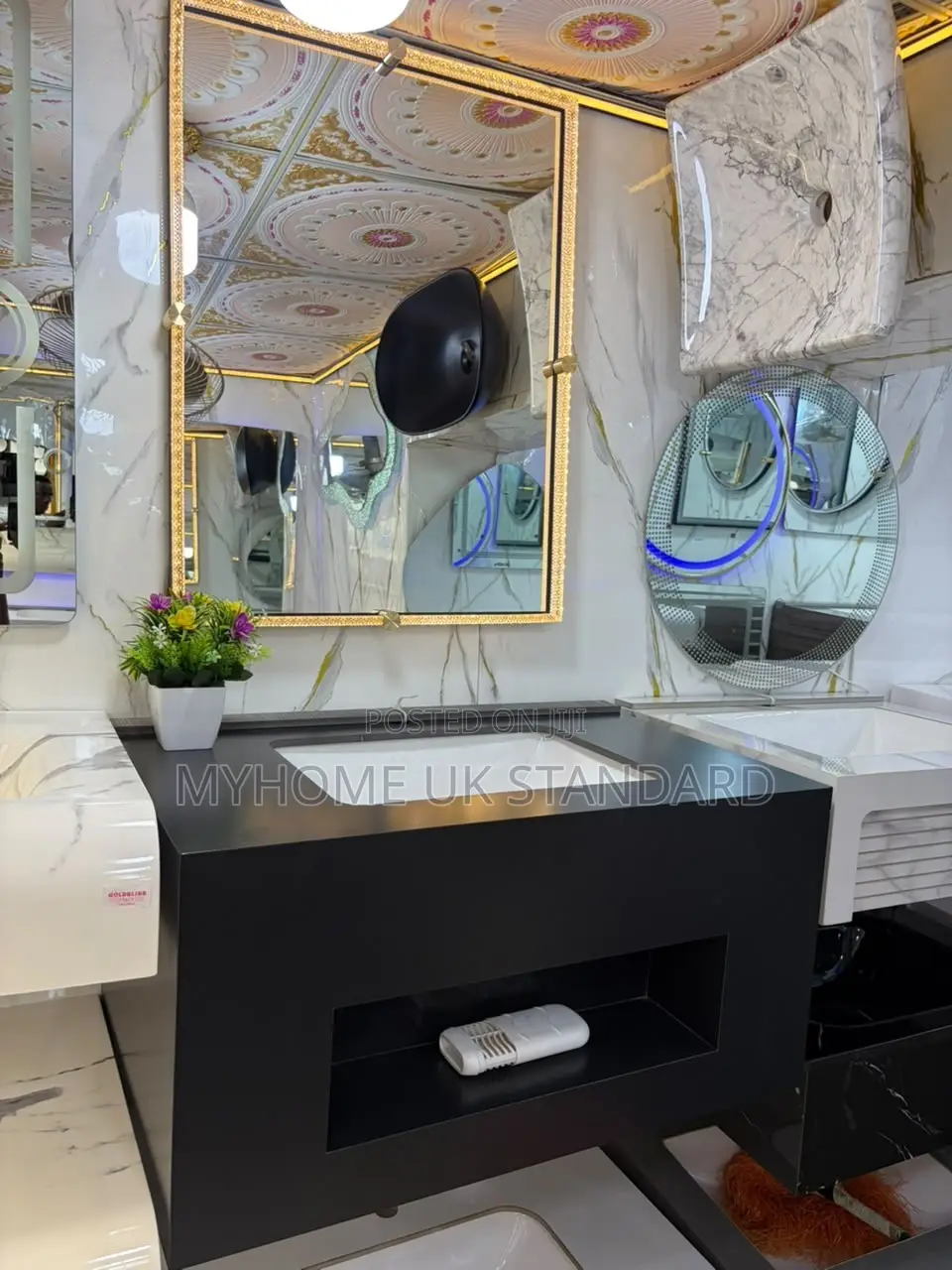 Modern Black Bathroom Vanity Cabinet