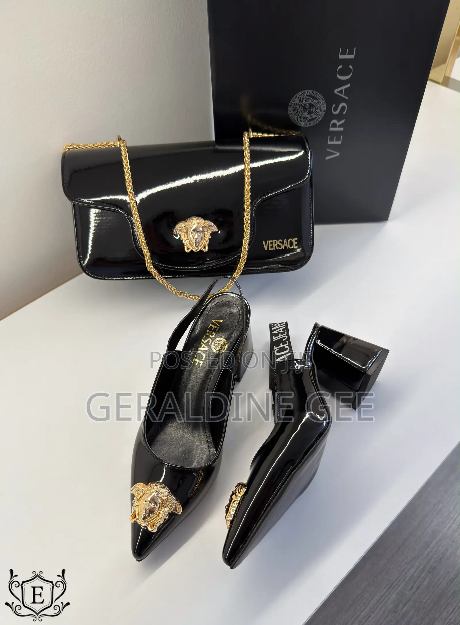 Versace Set of Complete Shoe and Bag for Any Events