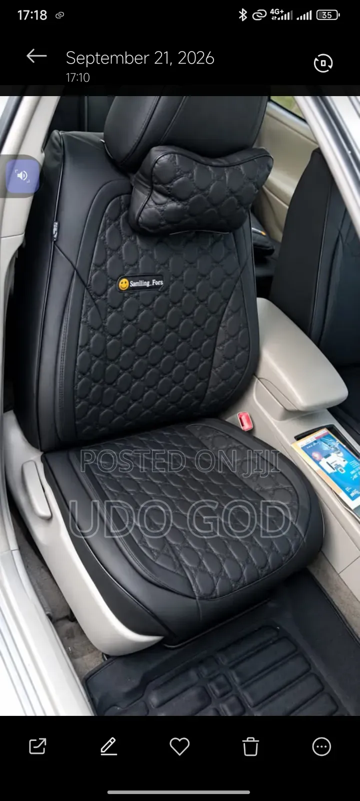 Toyota Highlights 7 Seater Leather Seat Cover