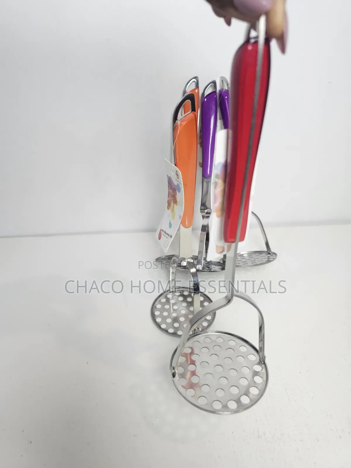 Stainless Steel Potato Food Masher With Comfort Grip Handle