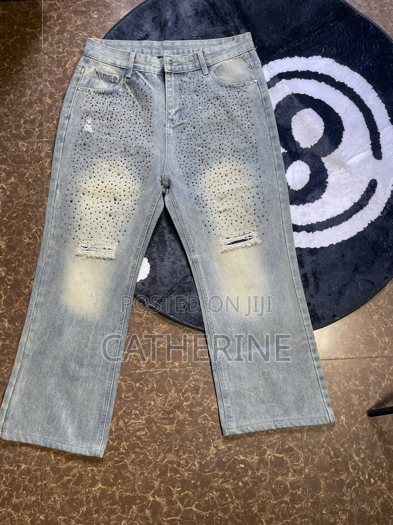 Bedazzled Men Quality Thrift Jeans