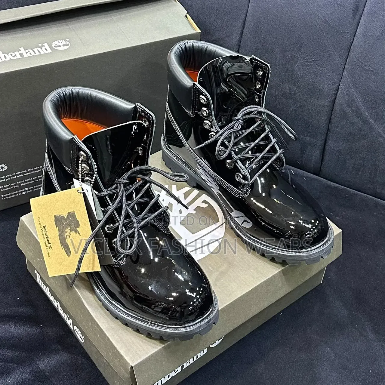Timberland Luxury Shiny Black Boot