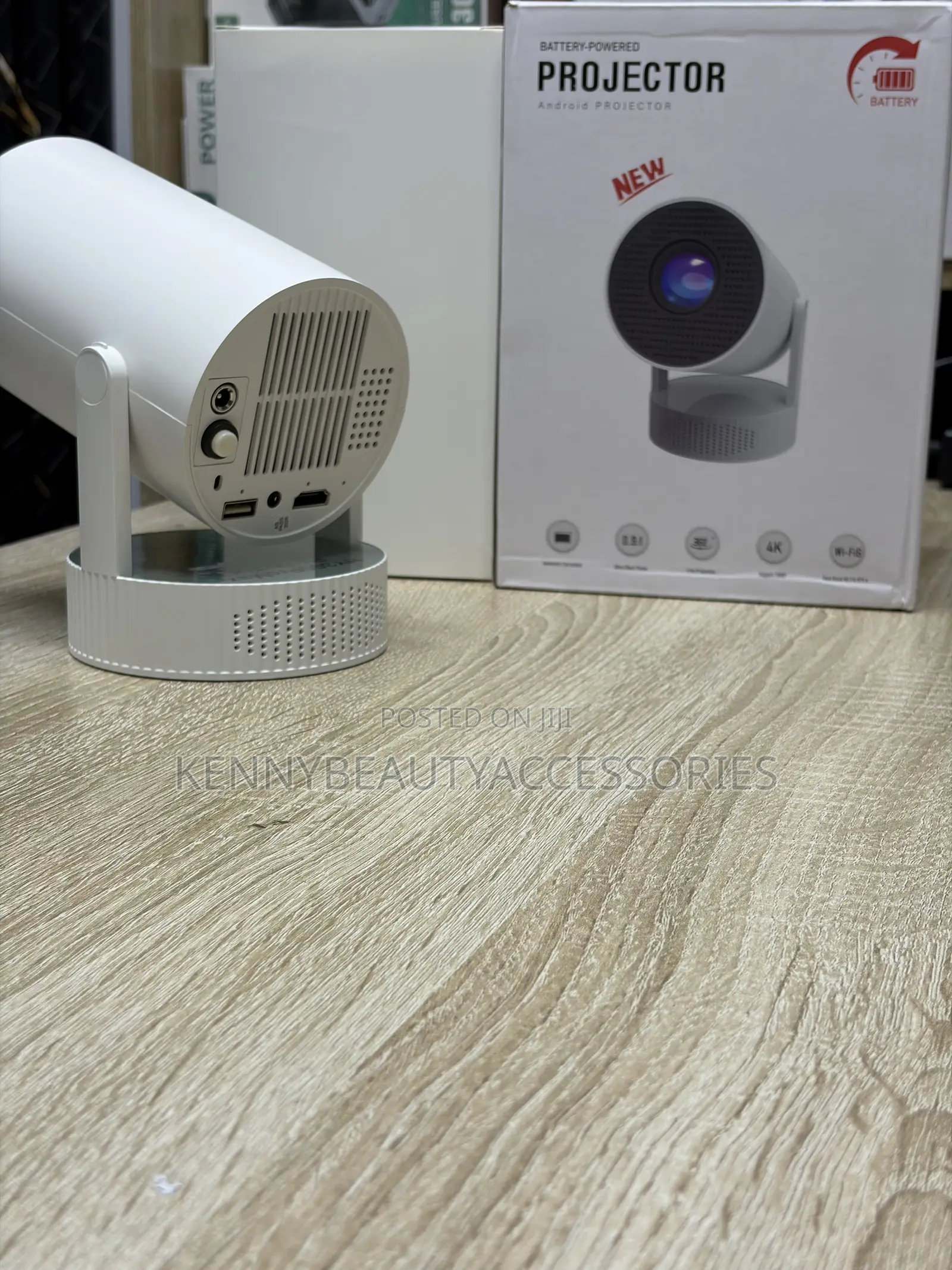 Portable, Smart Mini Projector With Built-in Rechargeable Battery