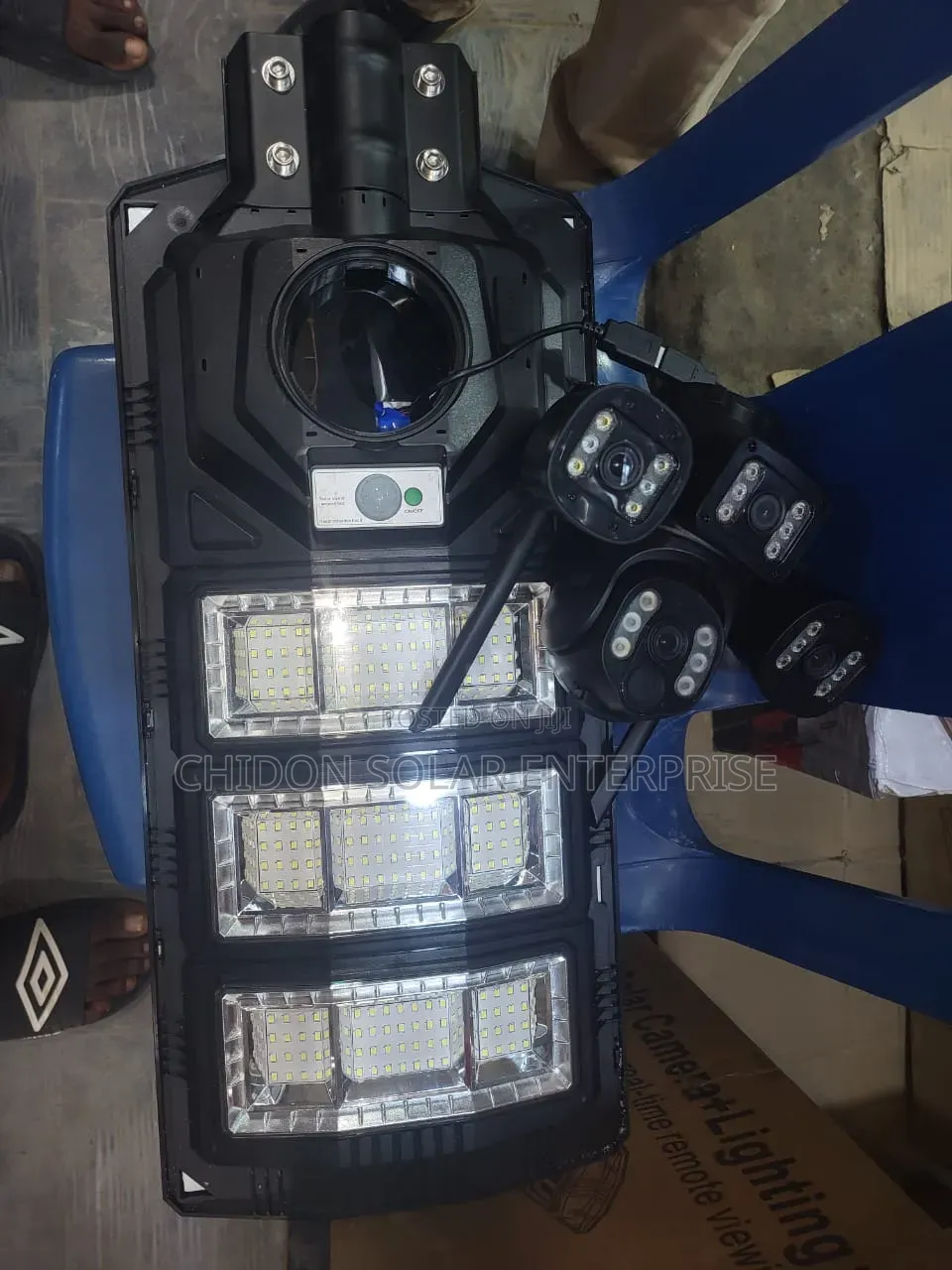 4-Lens Solar Security Camera Street Light