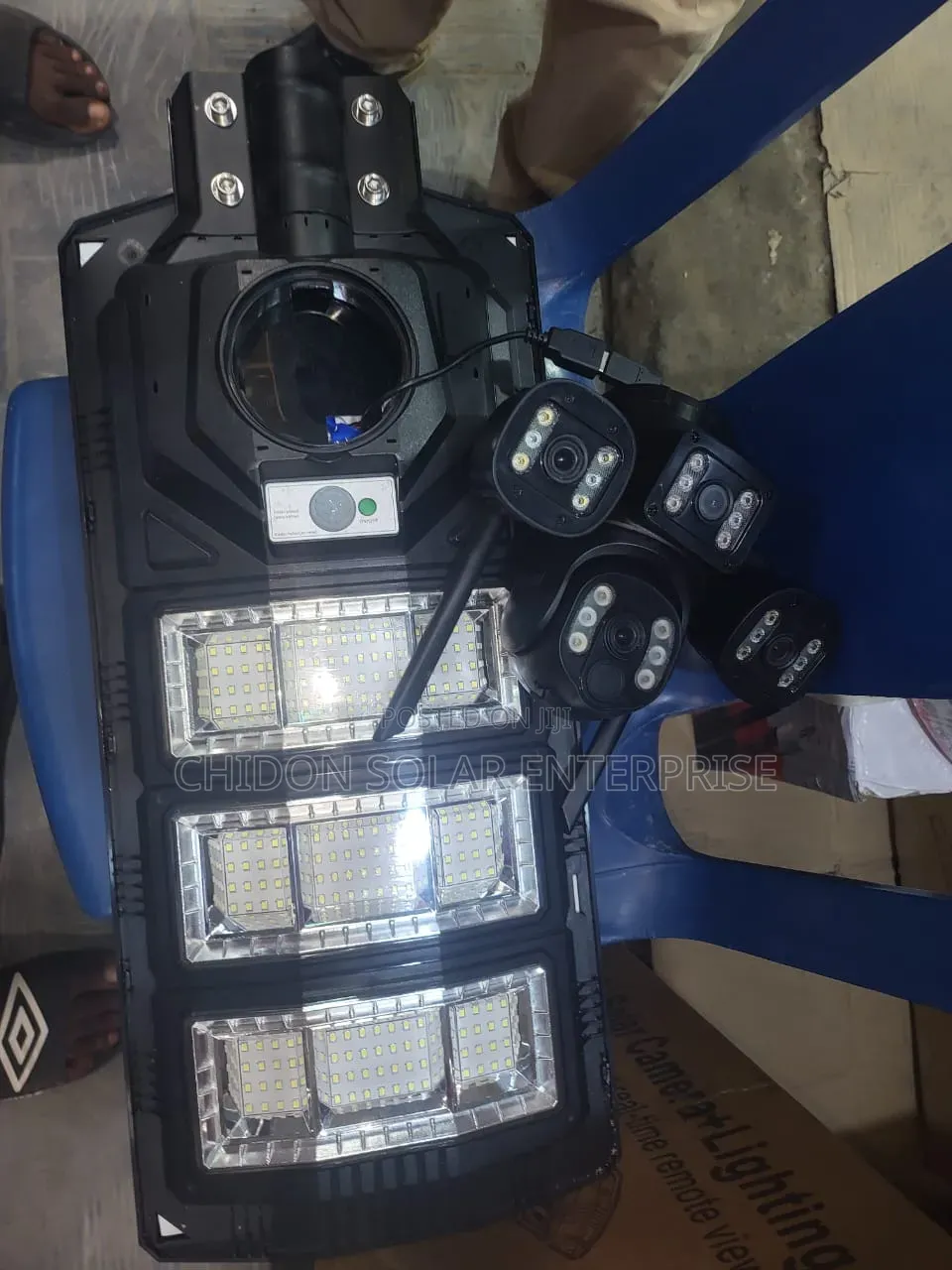 4-Lens Solar Security Camera Street Light