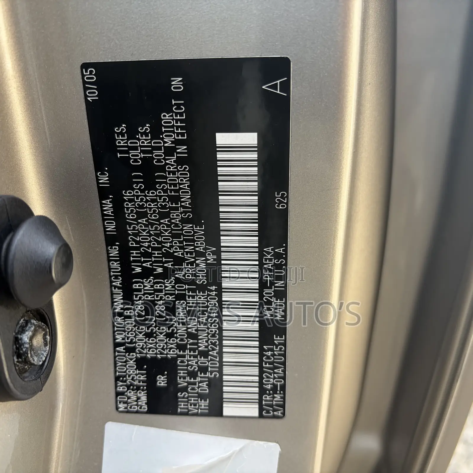 Toyota Sienna LE AWD 2006 Gold