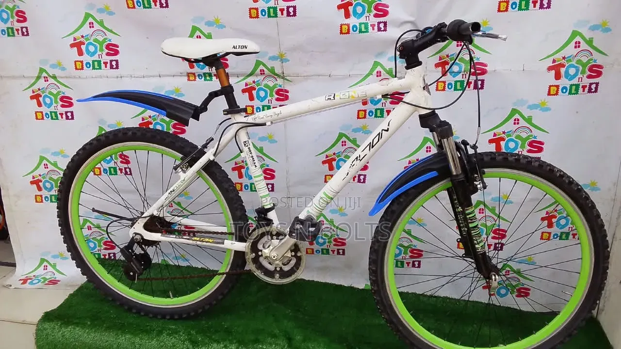 Adult Bicycle Size 26 Alton Bike With Green Rim and Front Shocks