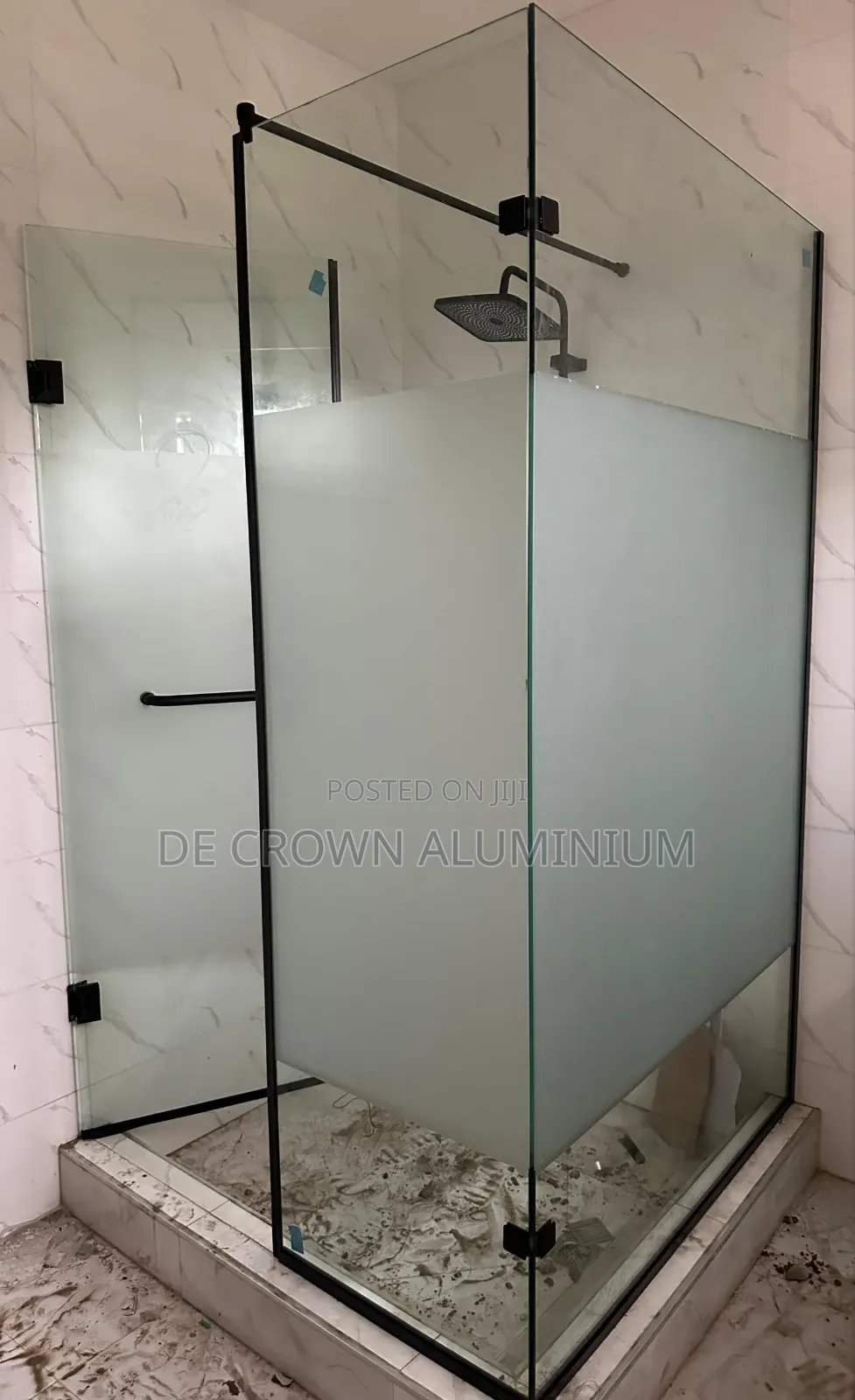 10mm Tempered Half Frosted Glass Shower Cubicle | Bathroom
