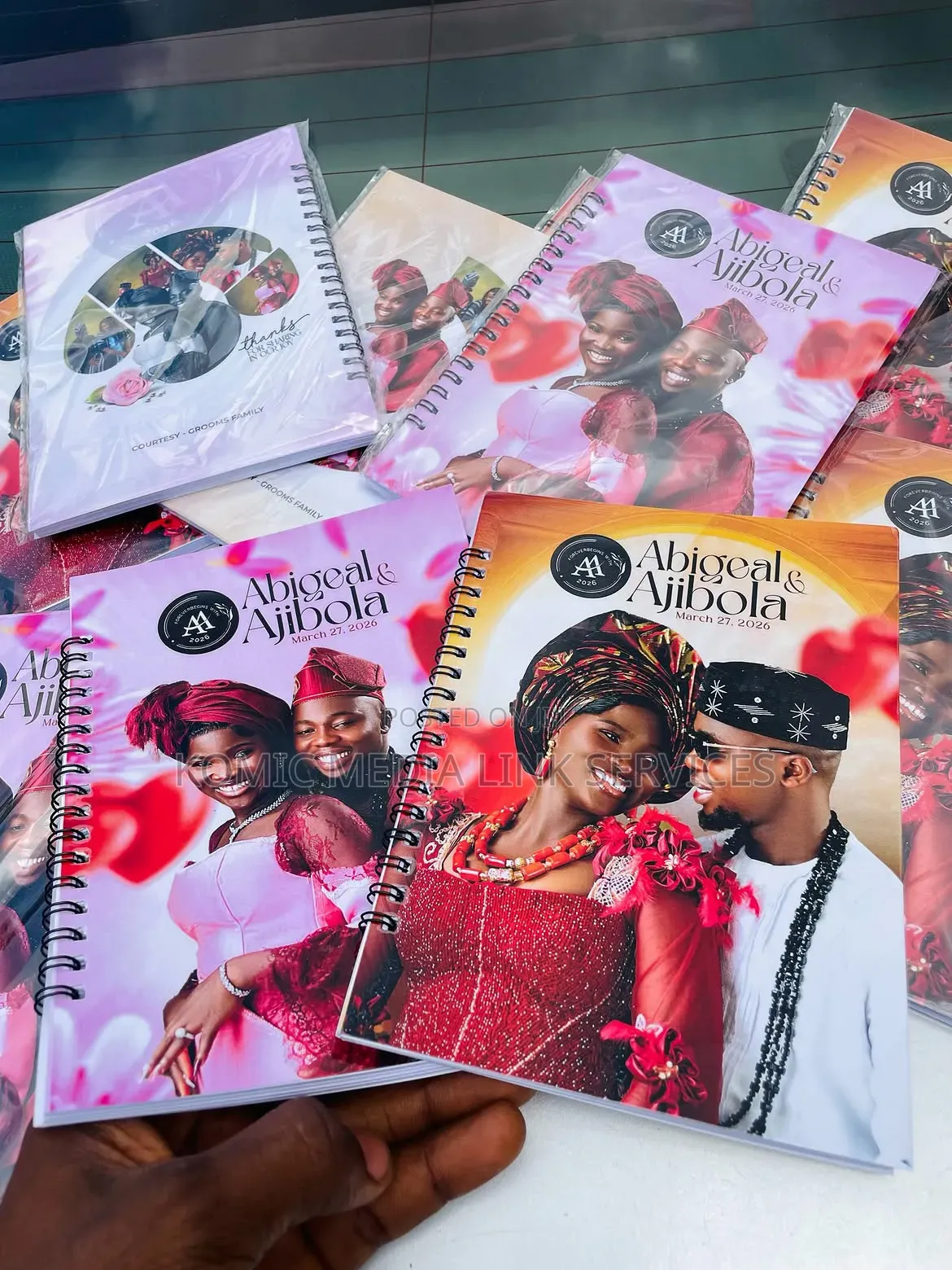 Premium Custom Hardcover Wedding Souvenir Jotters |