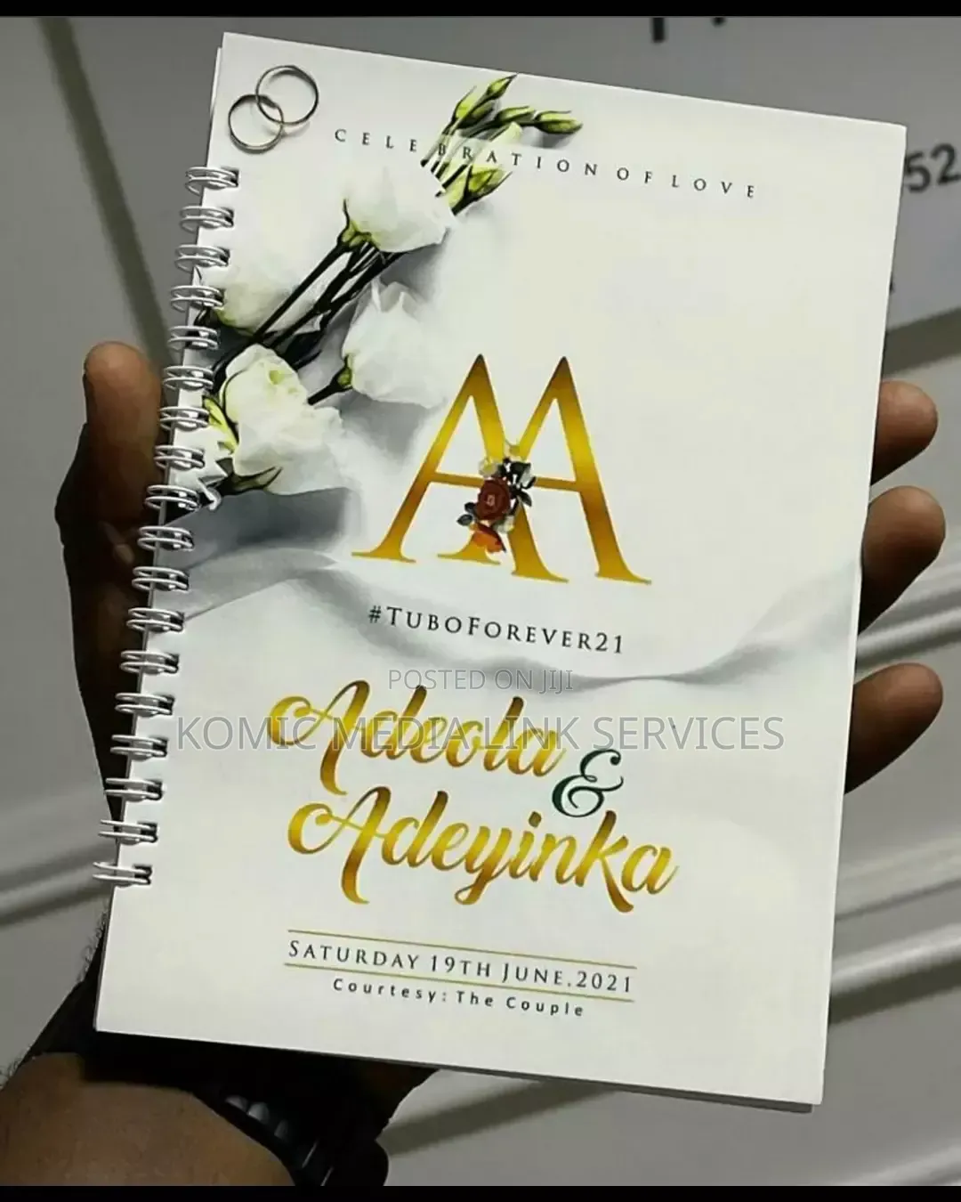 Premium Custom Hardcover Wedding Souvenir Jotters |