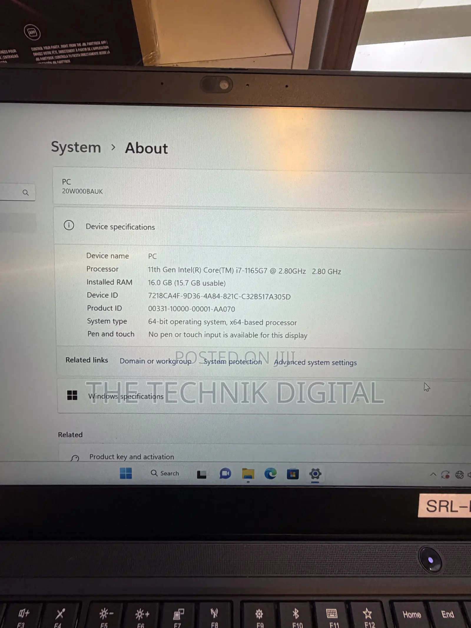 Laptop Lenovo ThinkPad T14 G2 16GB Intel Core i5 SSD 256GB
