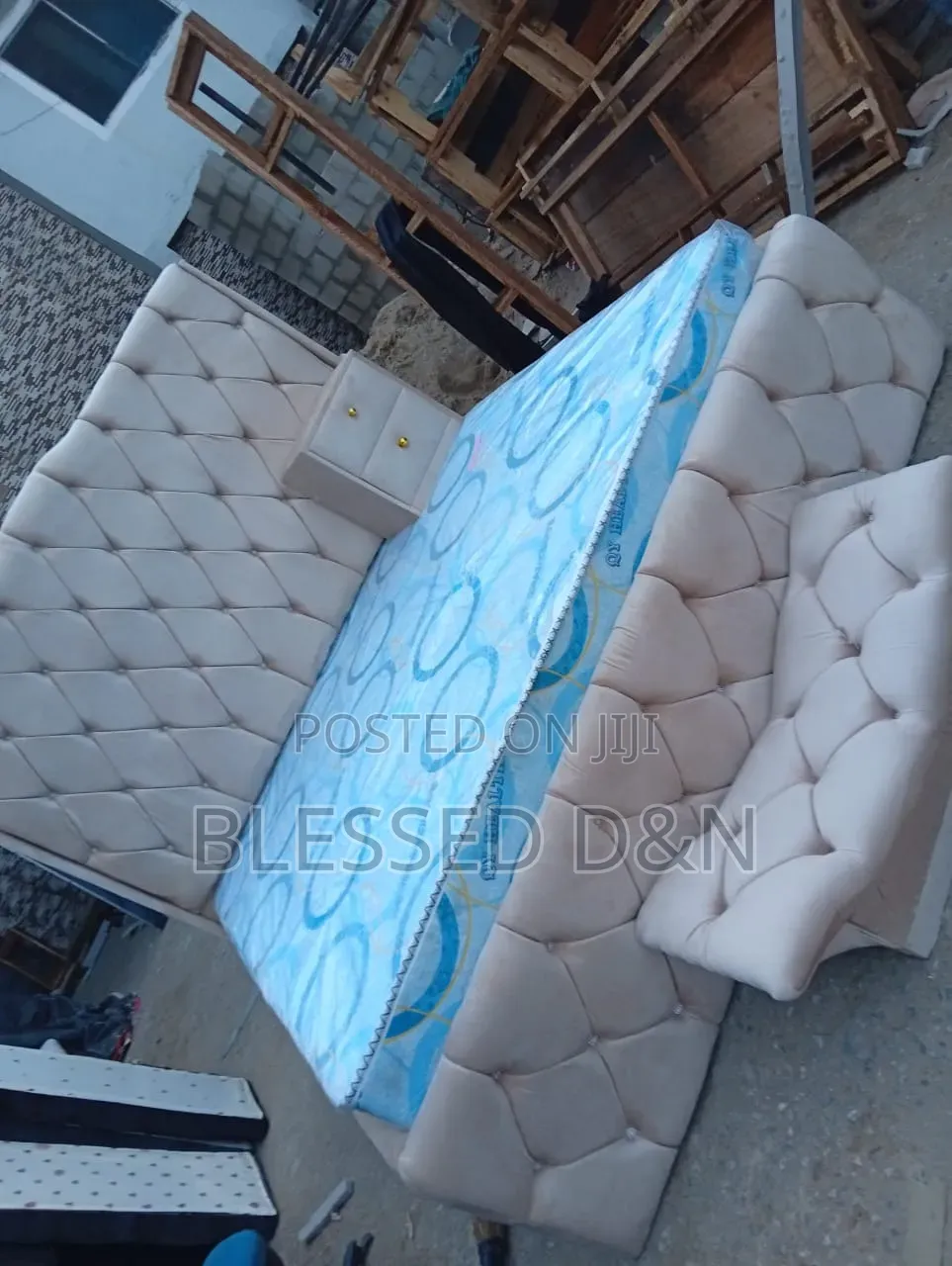 Cream 6/6 Bed Frame