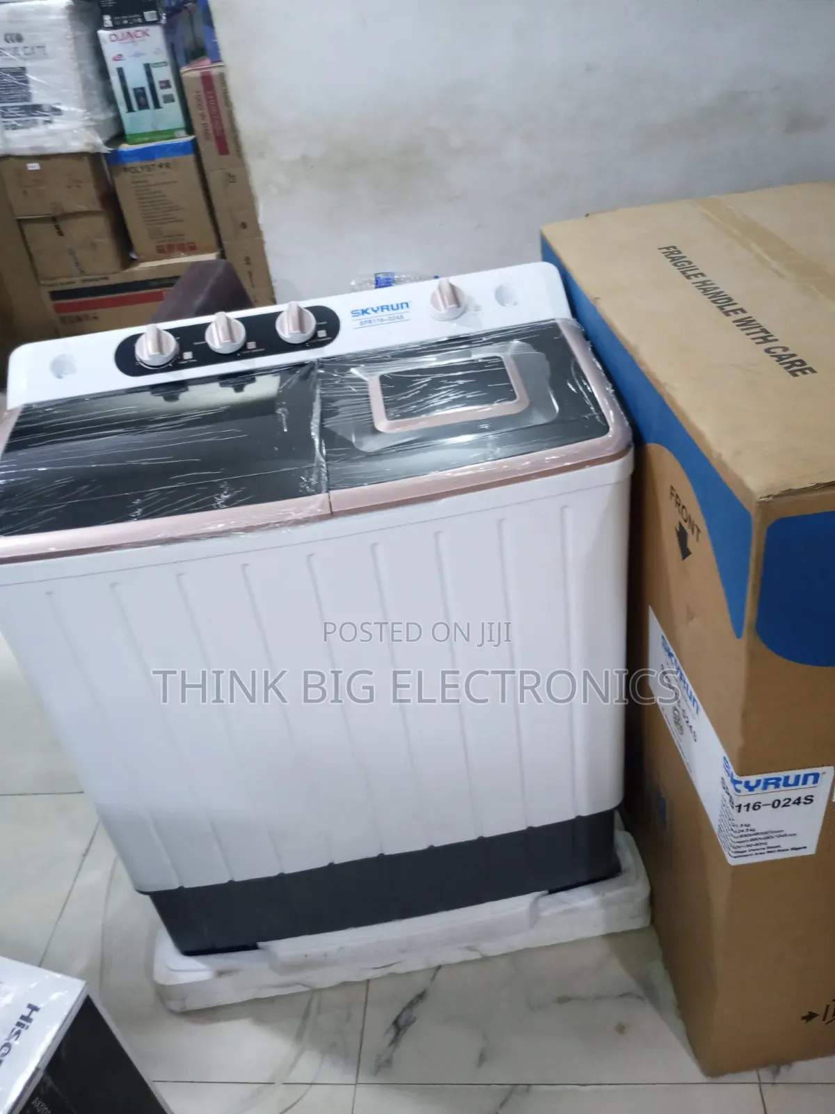 Skyrun 11kg Twin Tub Washer Featuring Air Turbo Drying System