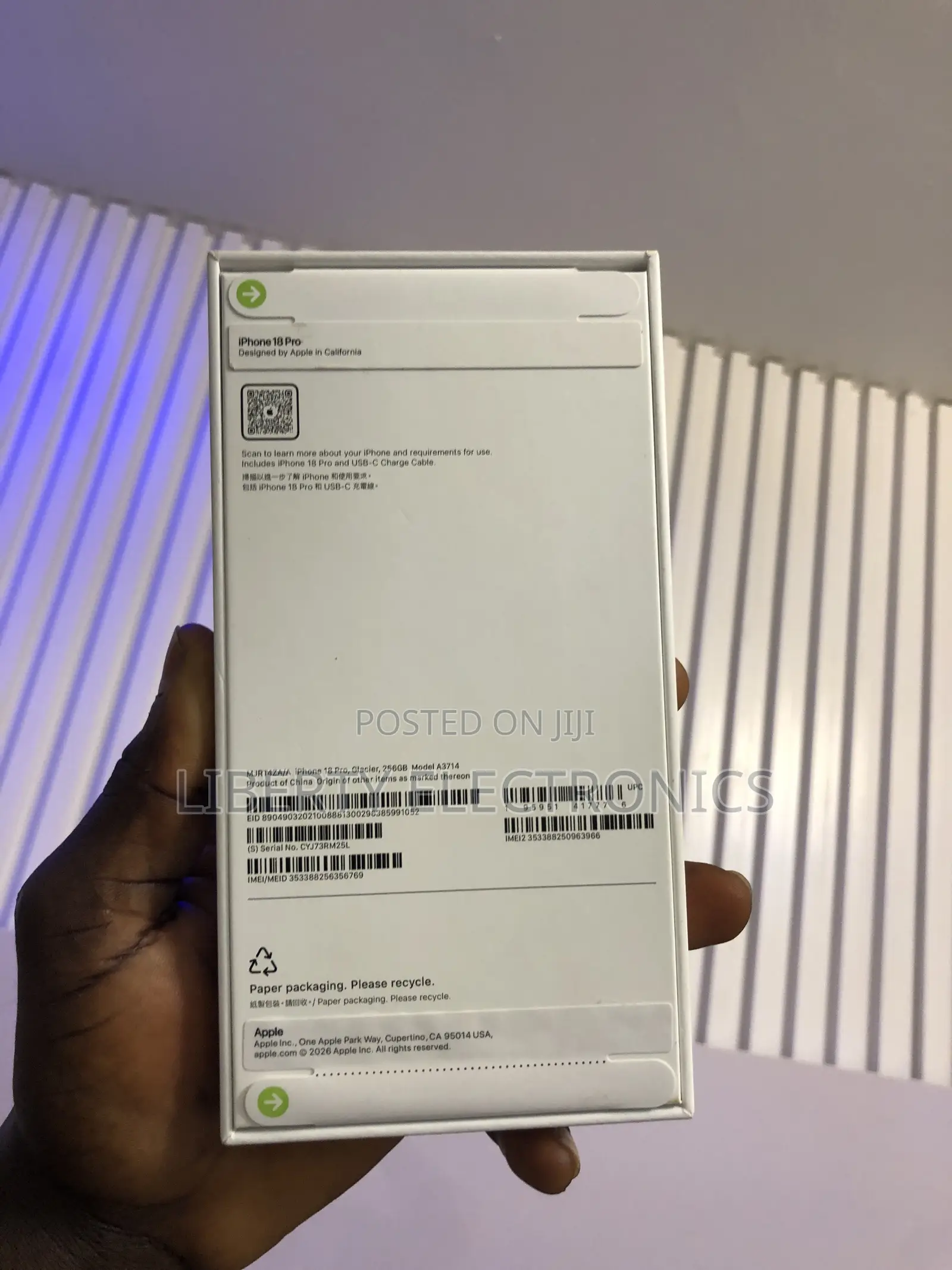 New Apple iPhone 18 Pro 256 GB Blue