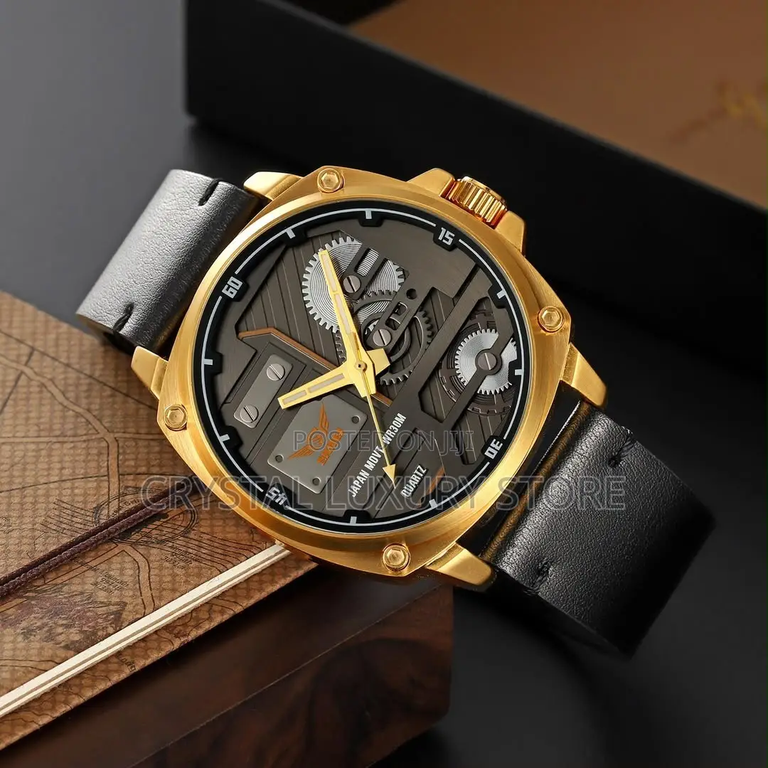 Skmei Quality Men Genuine Leather Wristwatch