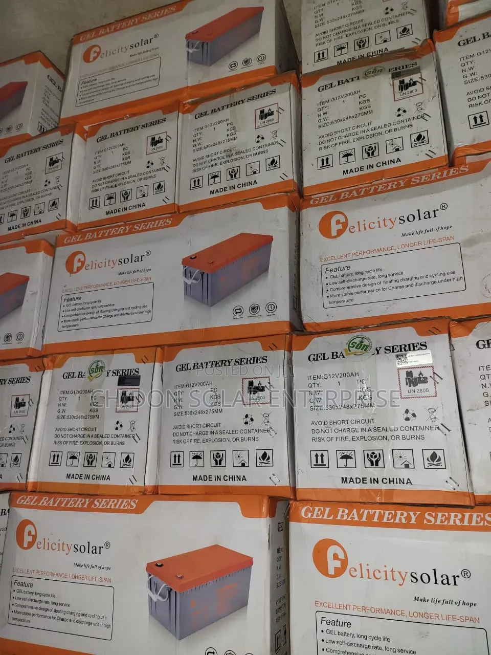 200ah 12v Felicity Gel Battery