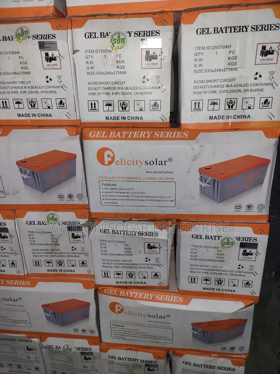 200ah 12v Felicity Gel Battery