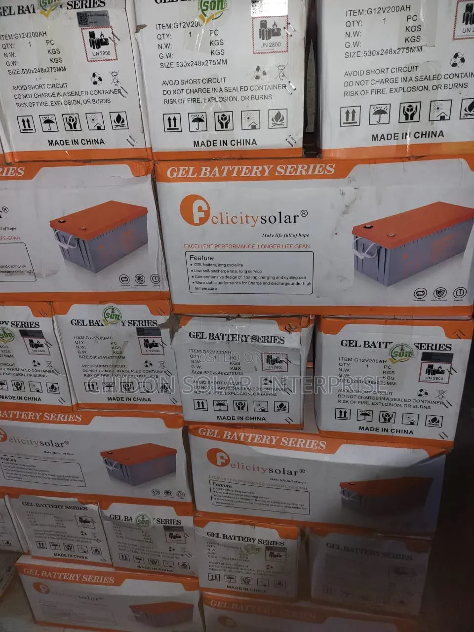 200ah 12v Felicity Gel Battery