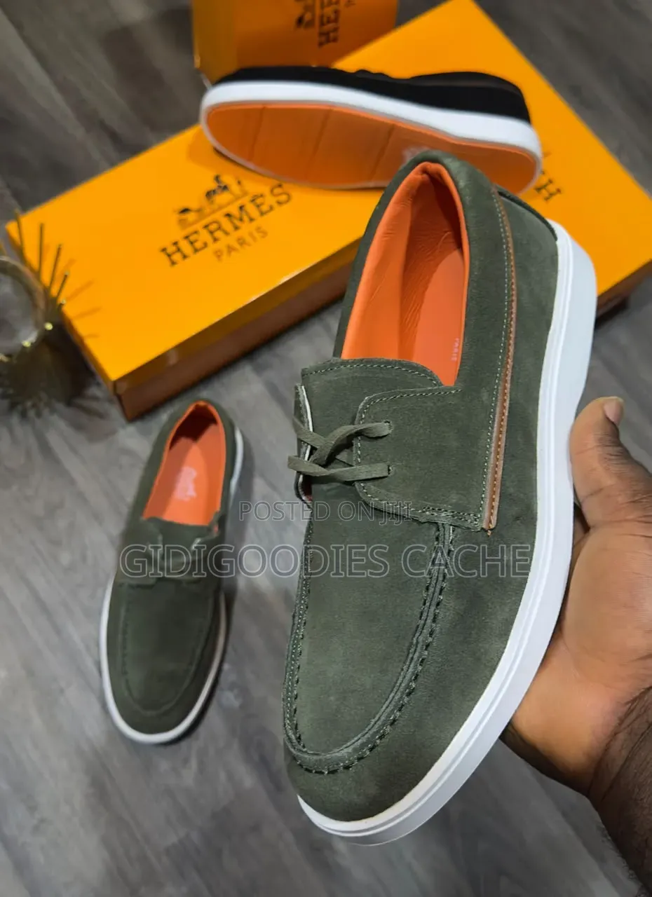 Men's Boat Suede Hermes Loafers Size 41-46