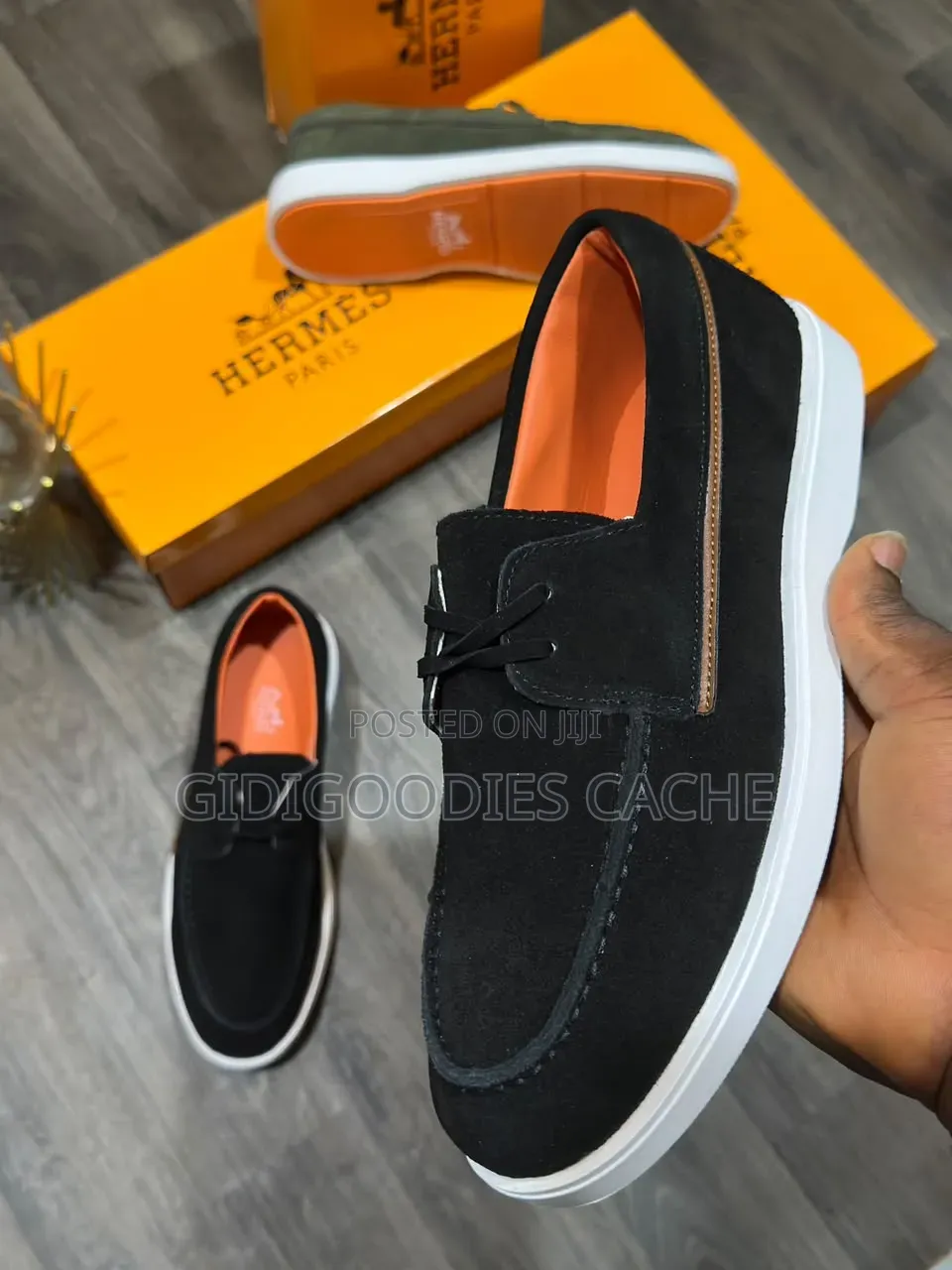 Men's Boat Suede Hermes Loafers Size 41-46